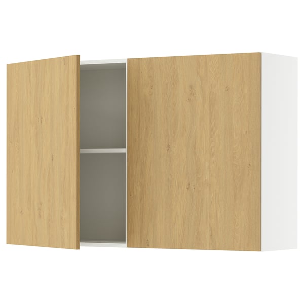 KNOXHULT wall cabinet with doors, oak effect, 120x75 cm
