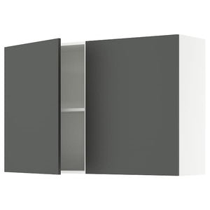 KNOXHULT wall cabinet with doors, dark grey, 120x75 cm
