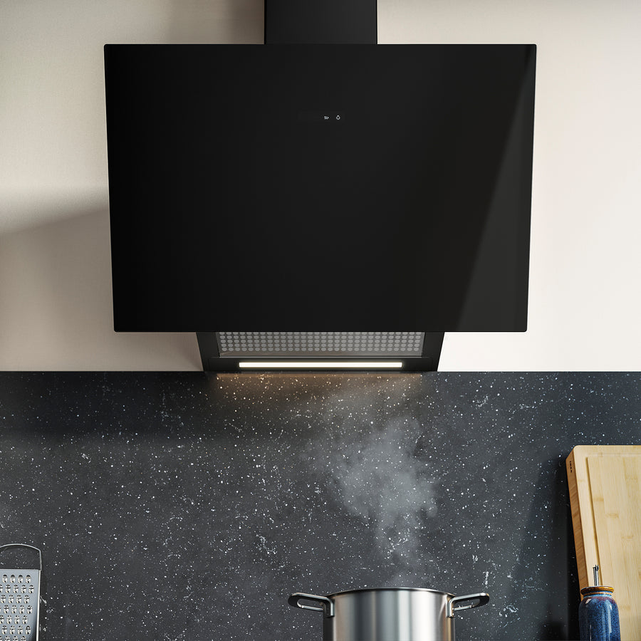 KNUVEBO wall mounted extractor hood, IKEA 500 black, 70 cm