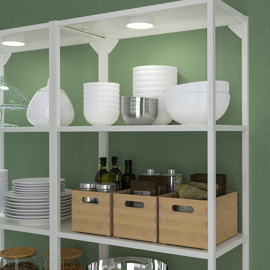 KÖLVATTEN LED spotlight, white/battery-operated, 9 cm