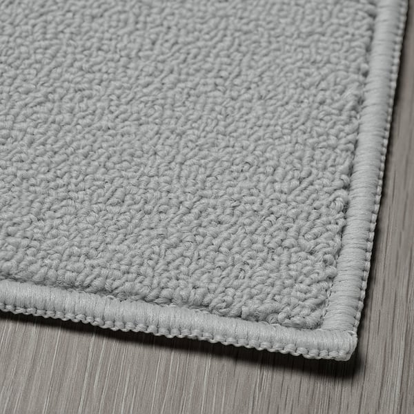 KÖRFÄLT kitchen mat, light grey, 45x120 cm
