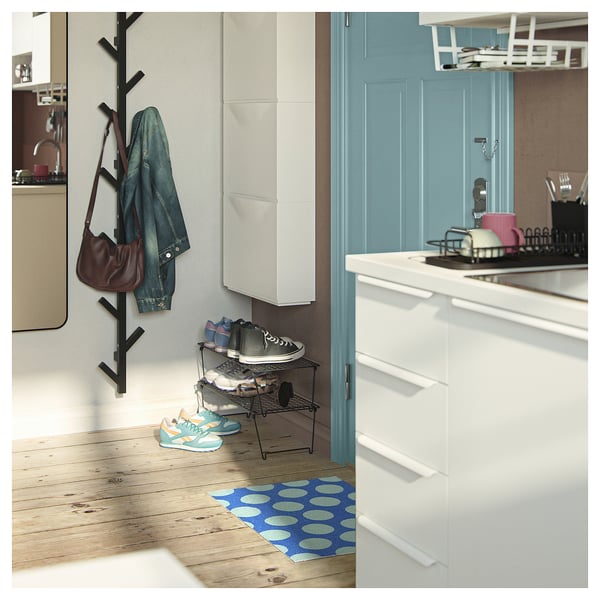 KÖRFÄLTSPIL door mat, blue green/circle pattern, 40x60 cm