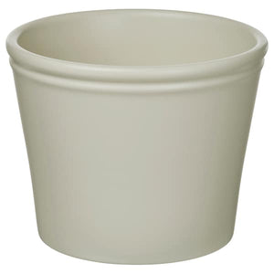 KÖRSBÄRSBJÖRK plant pot, light grey-beige, 12 cm