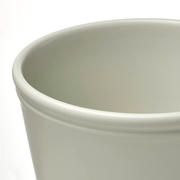 KÖRSBÄRSBJÖRK plant pot, light grey-beige, 15 cm