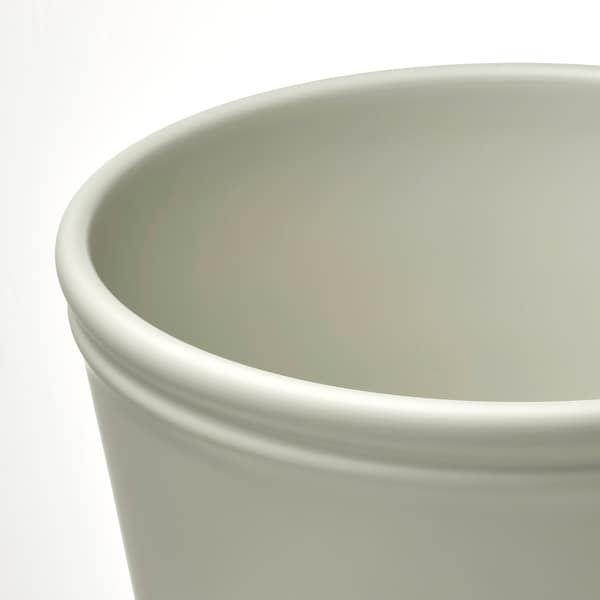 KÖRSBÄRSBJÖRK plant pot, light grey-beige, 24 cm