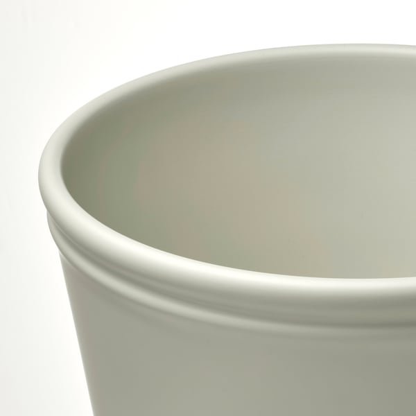 KÖRSBÄRSBJÖRK plant pot, light grey-beige, 24 cm