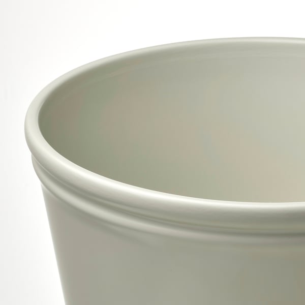 KÖRSBÄRSBJÖRK plant pot, light grey-beige, 32 cm