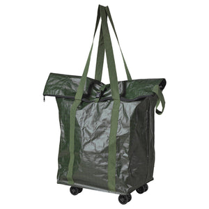 KOMPISHÄNG shopping bag on wheels, green, 40x30x81 cm