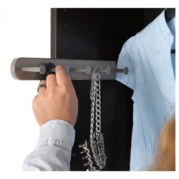 KOMPLEMENT pull-out multi-use hanger, dark grey, 35 cm