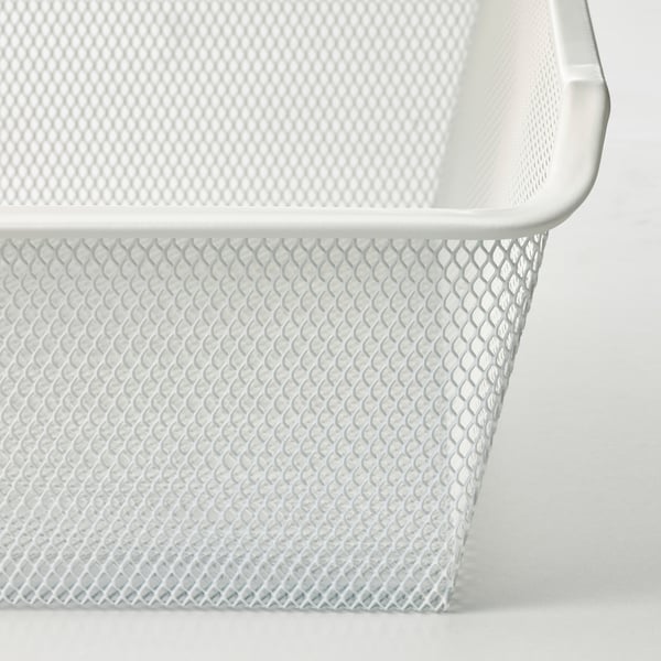 KOMPLEMENT mesh basket with pull-out rail, white, 75x58 cm