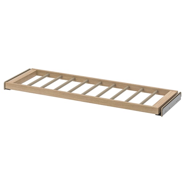 KOMPLEMENT pull-out trouser hanger, white stained oak effect, 100x35 cm