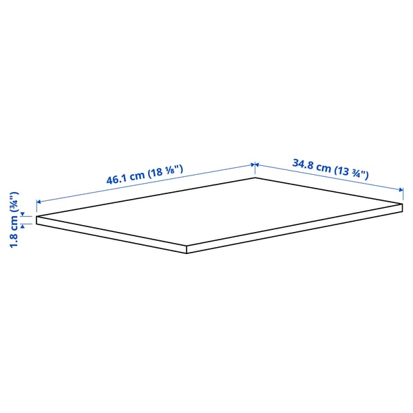 KOMPLEMENT shelf, white, 50x35 cm