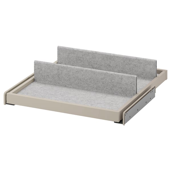 KOMPLEMENT pull-out tray with shoe insert, grey-beige/light grey, 50x58 cm