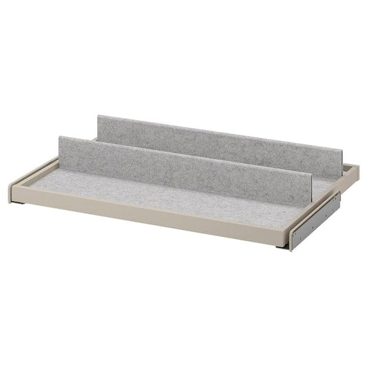 Ikea KOMPLEMENT - Pull-out tray with shoe insert, grey-beige/light grey, 75x58 cm