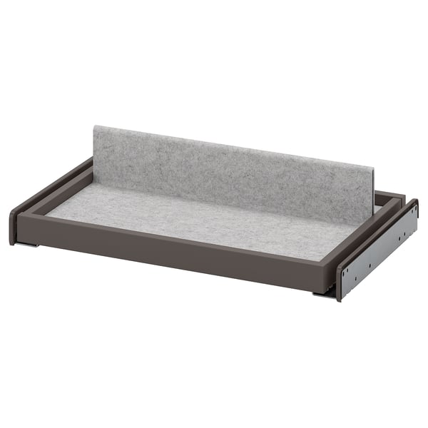 KOMPLEMENT pull-out tray with shoe insert, dark grey/light grey, 50x35 cm