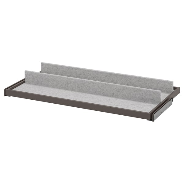 KOMPLEMENT pull-out tray with shoe insert, dark grey/light grey, 100x58 cm