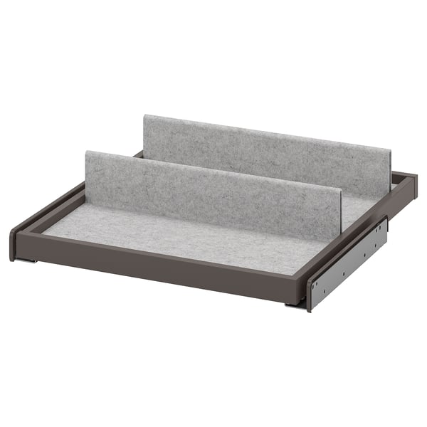 KOMPLEMENT pull-out tray with shoe insert, dark grey/light grey, 50x58 cm