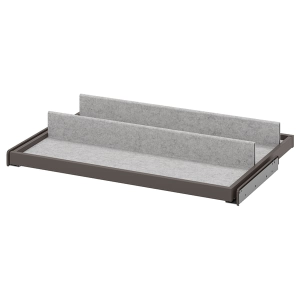 KOMPLEMENT pull-out tray with shoe insert, dark grey/light grey, 75x58 cm