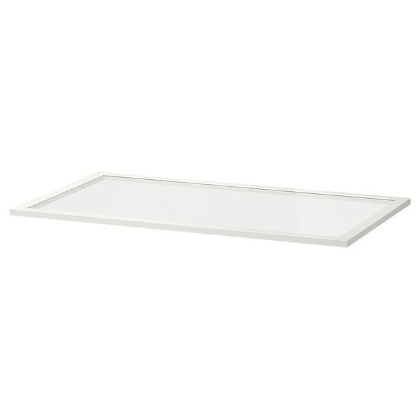 KOMPLEMENT glass shelf, grey-beige, 100x58 cm