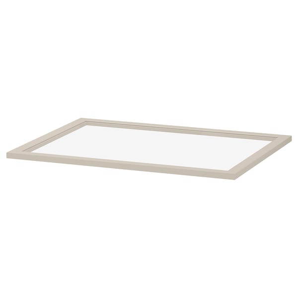 Ikea KOMPLEMENT - Glass shelf, grey-beige, 75x58 cm