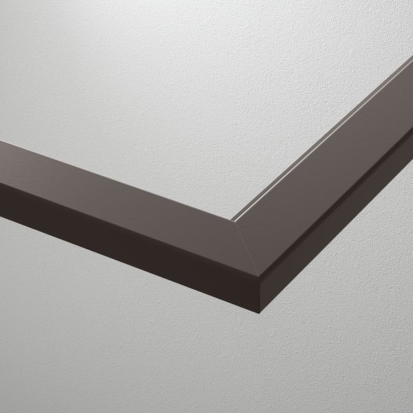 KOMPLEMENT glass shelf, dark grey, 75x58 cm