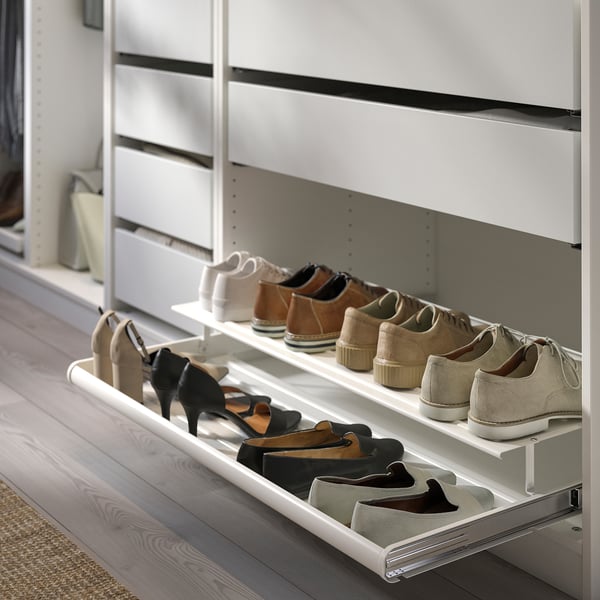 KOMPLEMENT pull-out shoe shelf, white, 100x58 cm