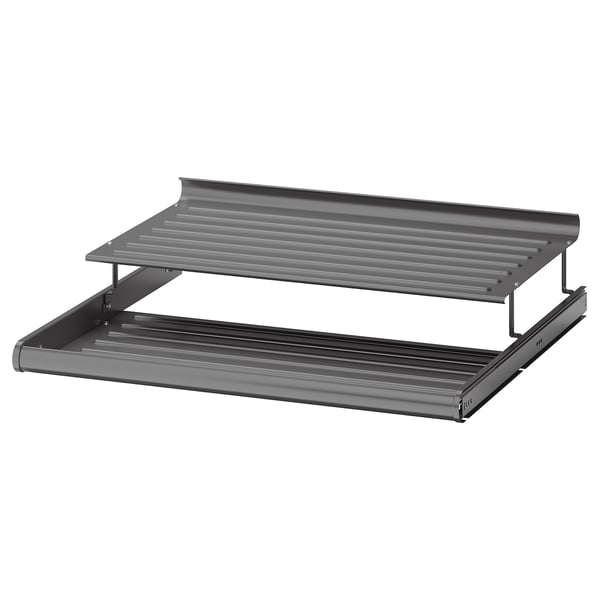 KOMPLEMENT pull-out shoe shelf, dark grey, 75x58 cm