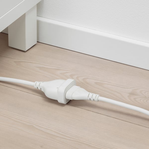 KOPPLA extension cord, earthed white, 5 m