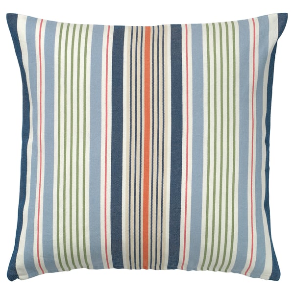 KORALLBUSKE cushion cover, light blue/multicolour, 50x50 cm