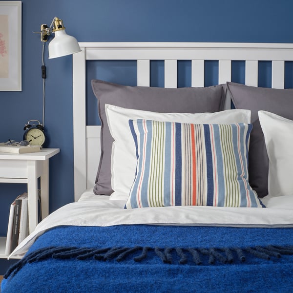 KORALLBUSKE cushion cover, light blue/multicolour, 50x50 cm