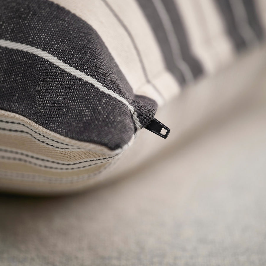 KORALLBUSKE cushion cover, light beige/anthracite, 50x50 cm