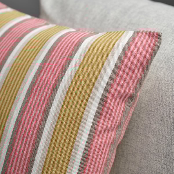 KORALLBUSKE cushion cover, beige/light red, 50x50 cm