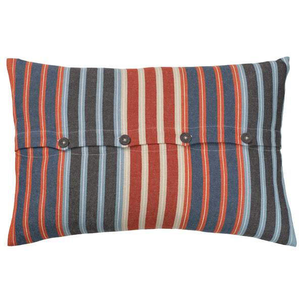 KORALLBUSKE cushion cover, dark blue/red, 40x58 cm