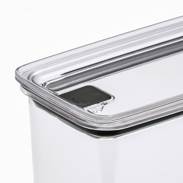 KORALLVIPPA dry food jar with lid, set of 6, transparent