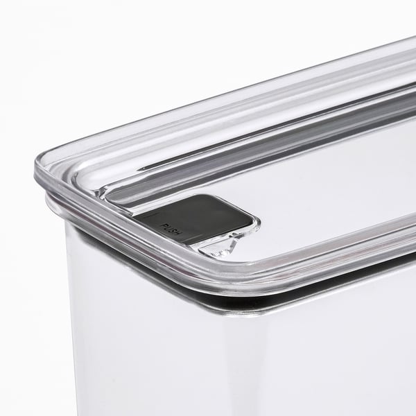 KORALLVIPPA dry food jar with lid, set of 6, transparent