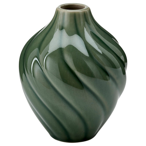 KORNSPARV vase, green, 12 cm