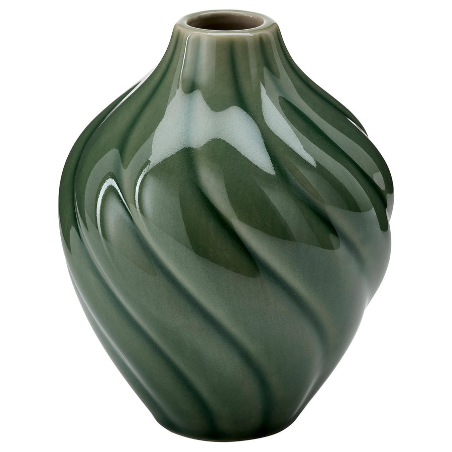 KORNSPARV vase, green, 12 cm