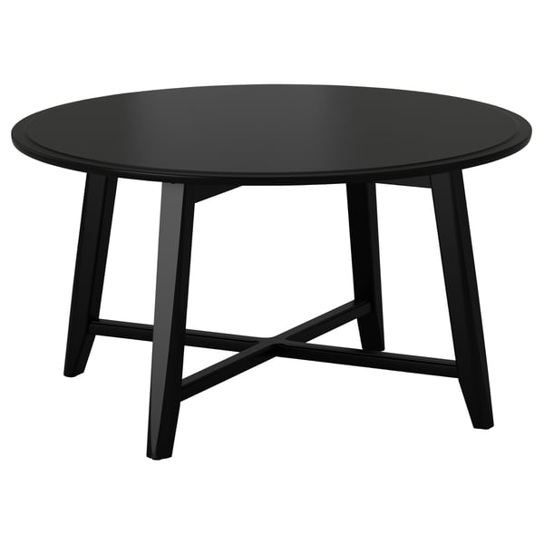 KRAGSTA coffee table, black, 90 cm