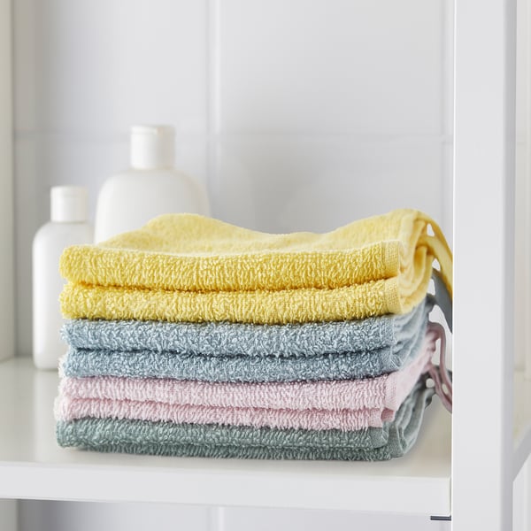 KRAMA washcloth, multicolour, 30x30 cm, 8 pack