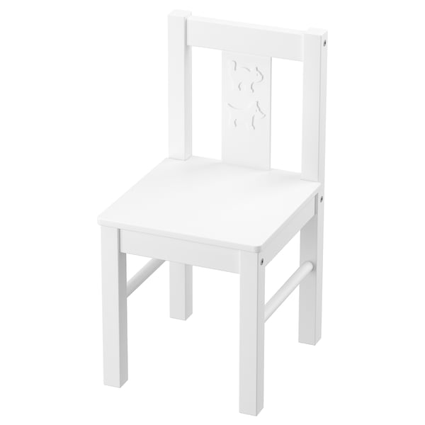 KRITTER children's chair, white, 27x53x29 cm