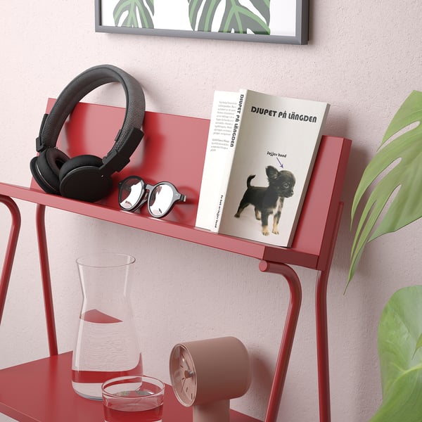 KRÖNIKÖR open storage, red, 60x35x91 cm