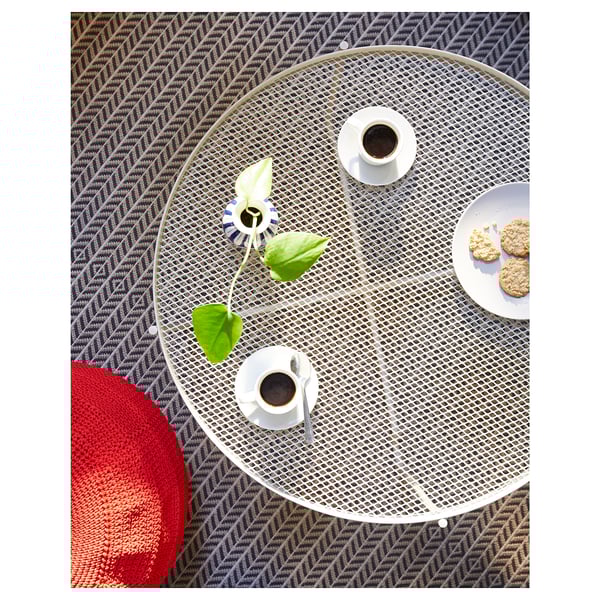 KROKHOLMEN coffee table, outdoor, beige, 73 cm