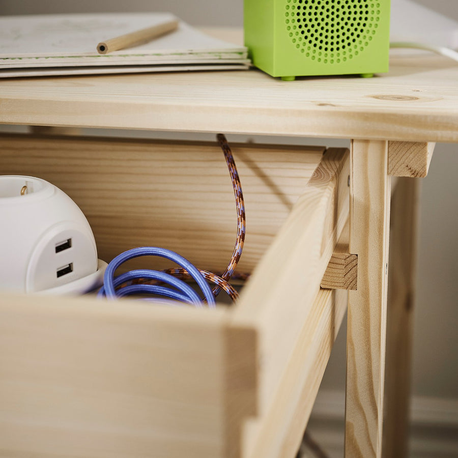 KRONÖREN bedside table, pine, 22x55x25 cm