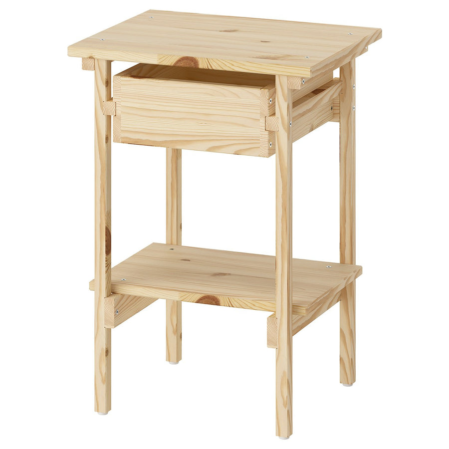 KRONÖREN bedside table, pine, 22x55x25 cm