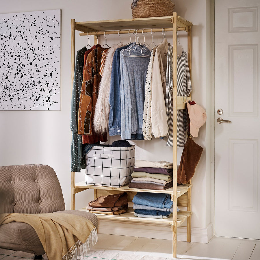 KRONÖREN open wardrobe, pine, 90x181x49 cm