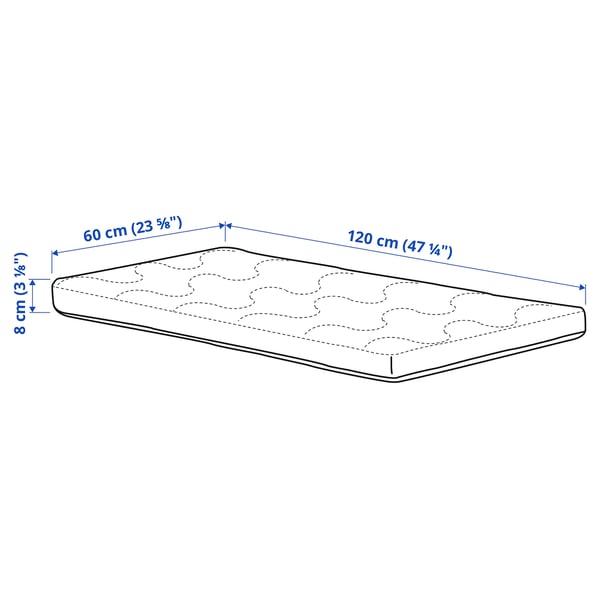 KRUMMELUR foam mattress for cot, 120x60 cm