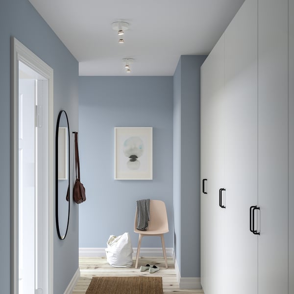 KRUSNATE ceiling spotlight with 2 spots, white, 13 cm