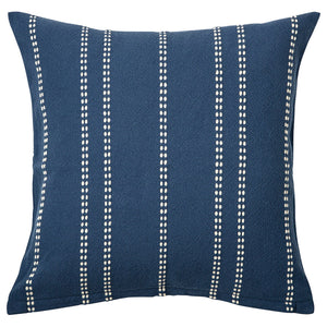 KRUTBRÄNNARE cushion cover, blue off-white/stripe, 50x50 cm