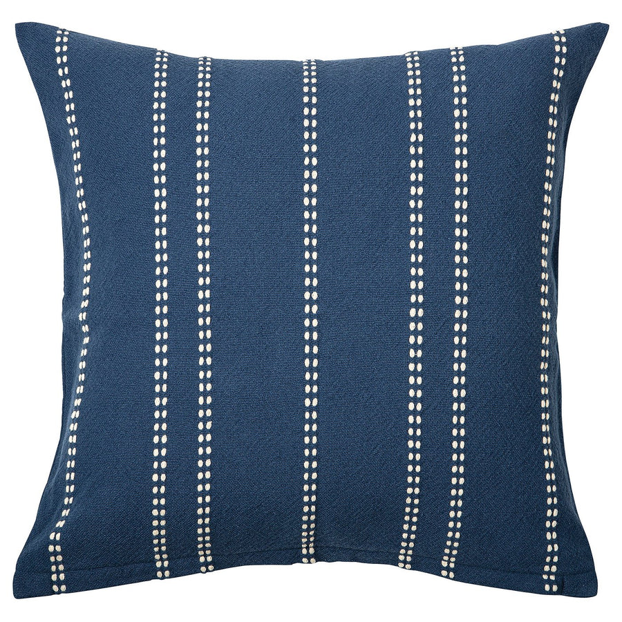 KRUTBRÄNNARE cushion cover, blue off-white/stripe, 50x50 cm