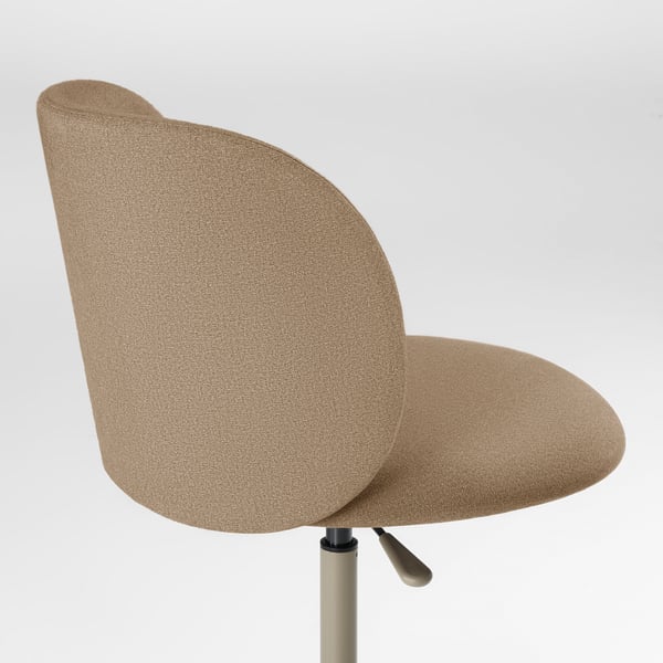 KRYLBO swivel chair, Tonerud dark beige, 51x88x63 cm